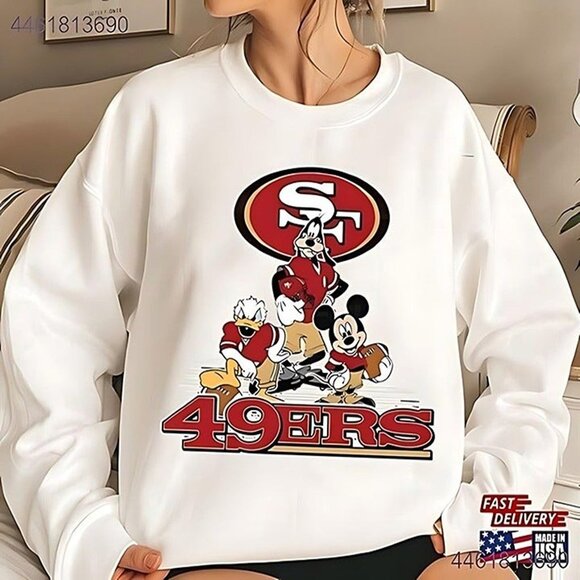San Francisco 49ers Crewneck Sweatshirt Vintage Team Fan Retro Football Gift 17 - Picture 1 of 6